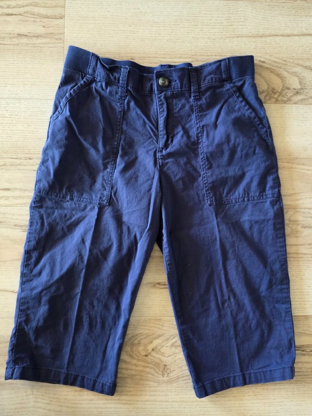 Y2K Lee Relaxed Fit Cargo Capris - Navy Blue Size Medium
